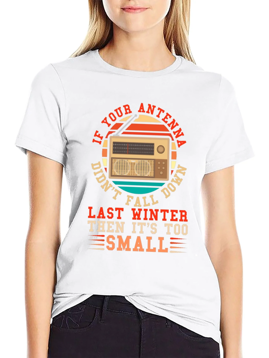 Antenna Radio Humor Tee - If Your Didnt Fall... product image 4