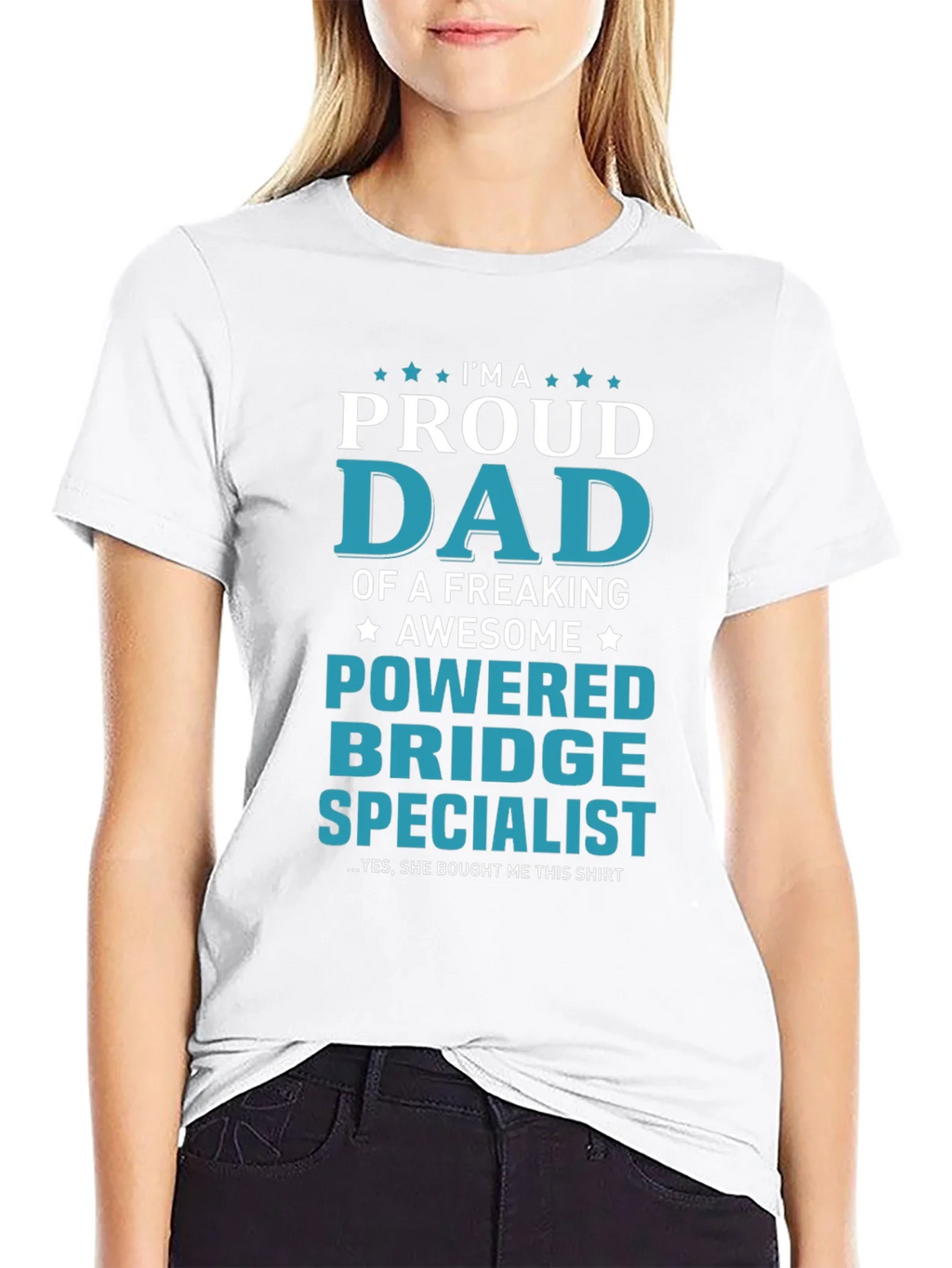 Proud Dad Powered Bridge Specialist T-Shirt product image 2
