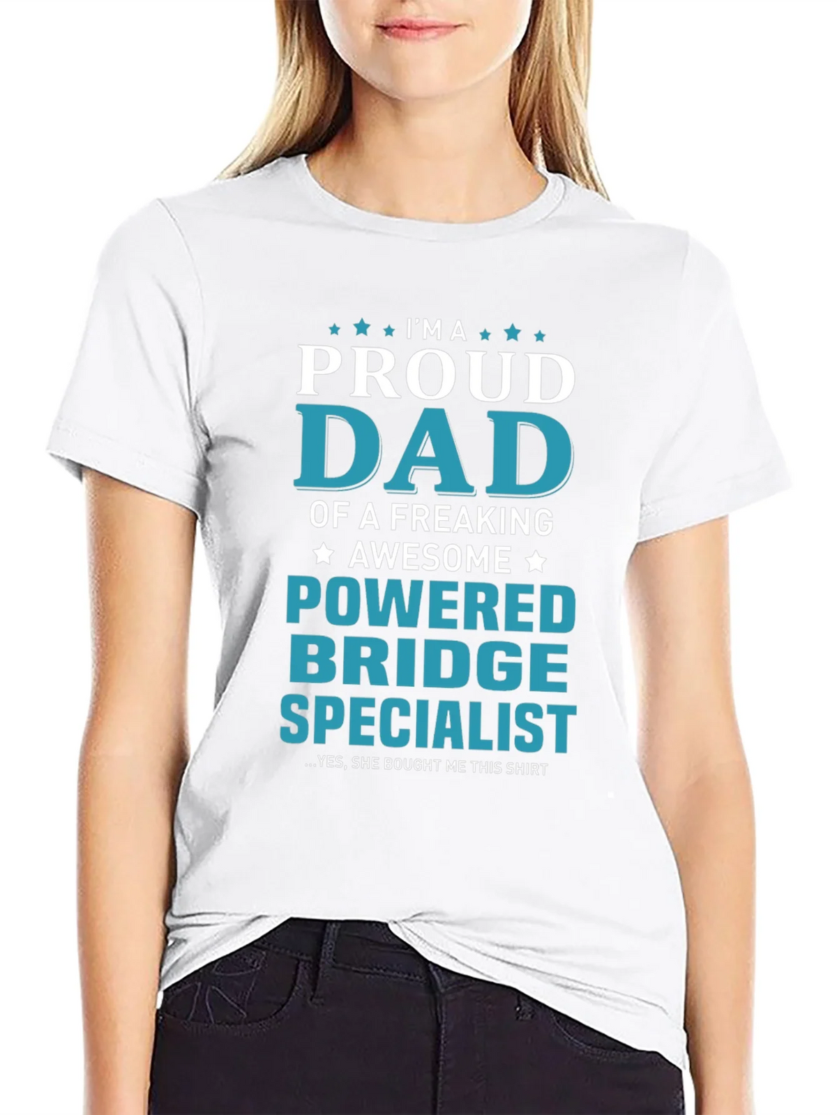 Proud Dad Powered Bridge Specialist T-Shirt product image 2