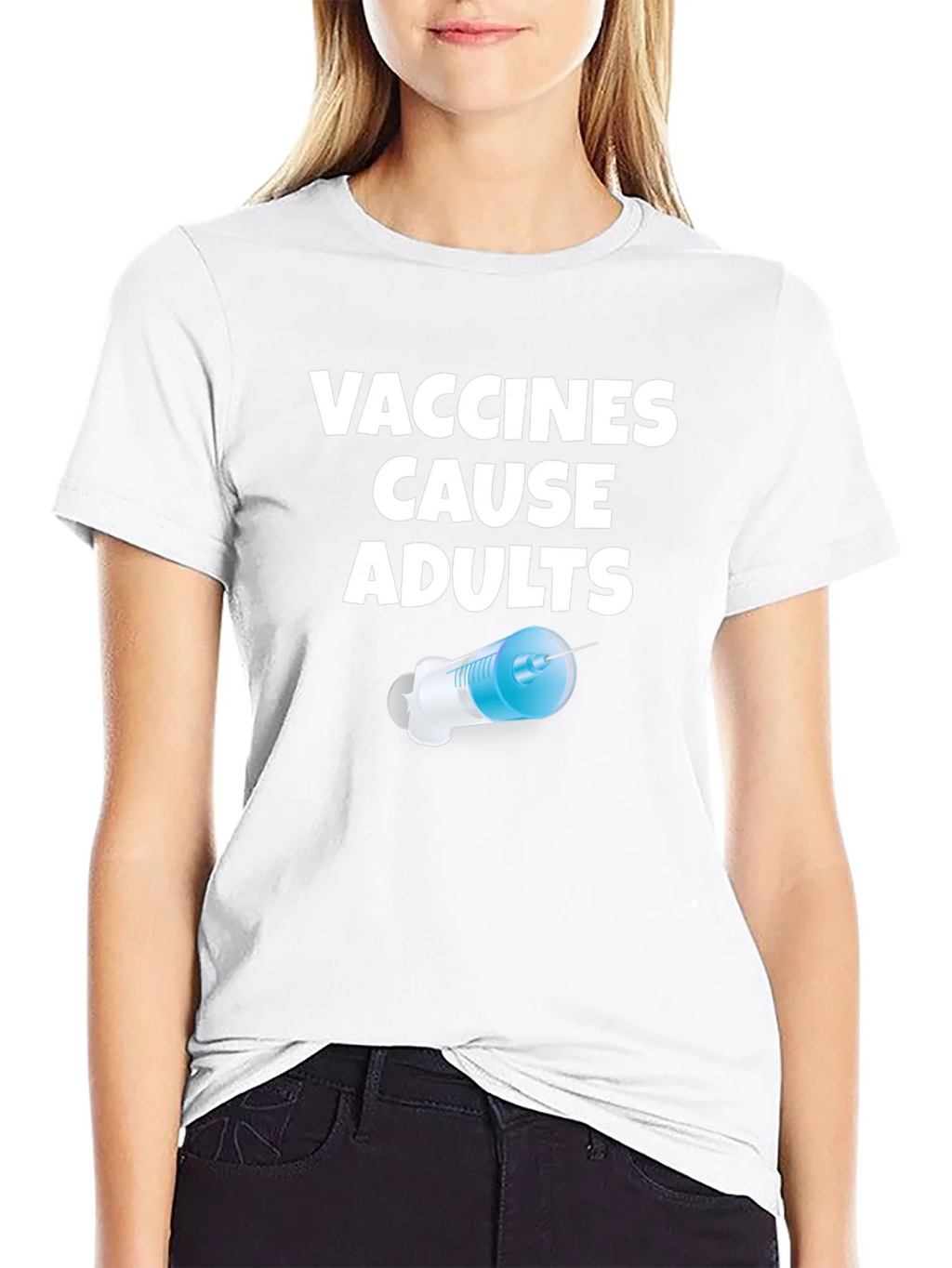 Vaccines Cause Adults Funny Novelty T-Shirt product image 8