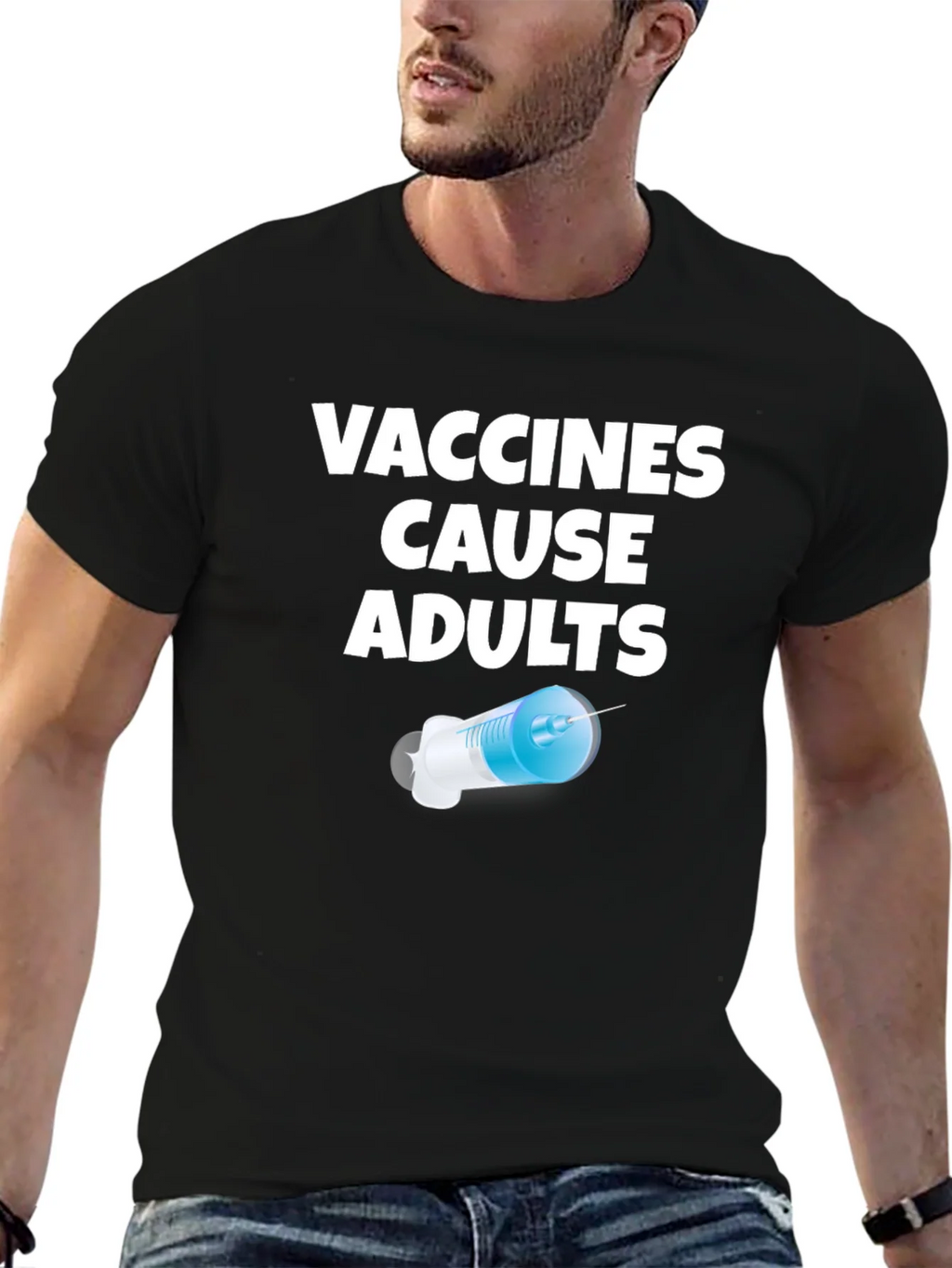 Vaccines Cause Adults Funny Novelty T-Shirt product image 6