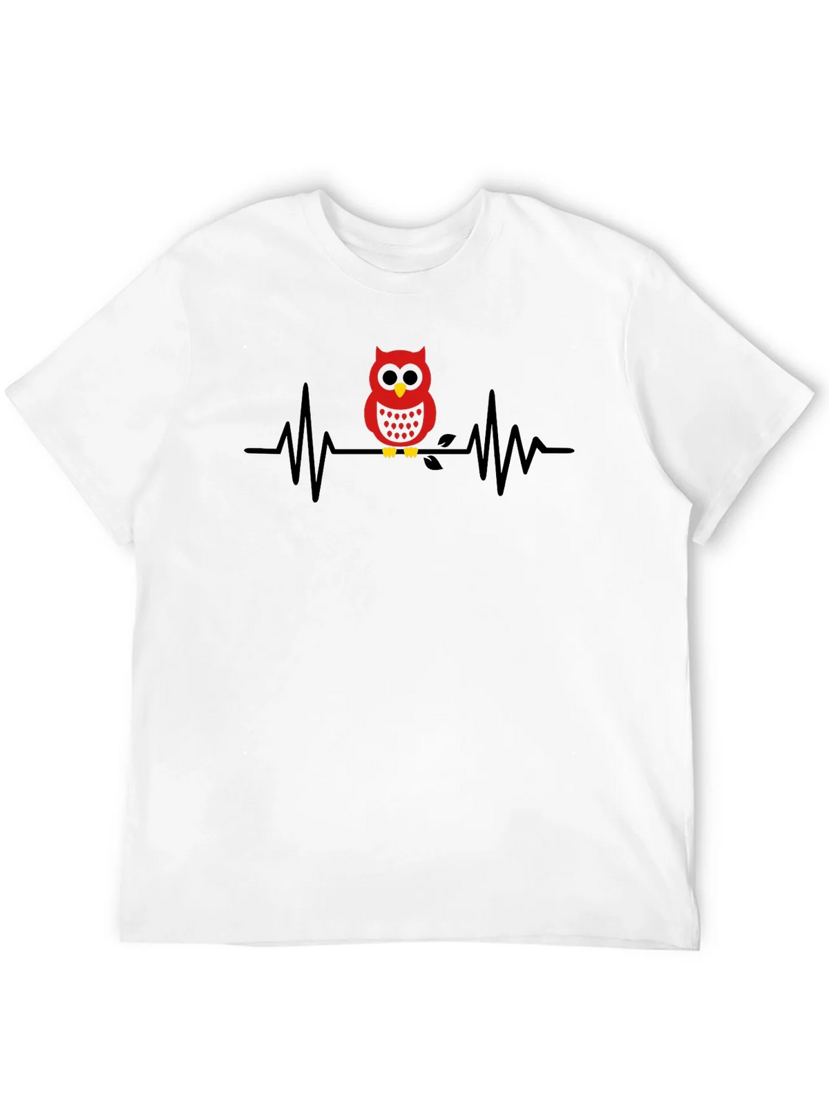 Owl Heartbeat Graphic Tee - Black product image 11