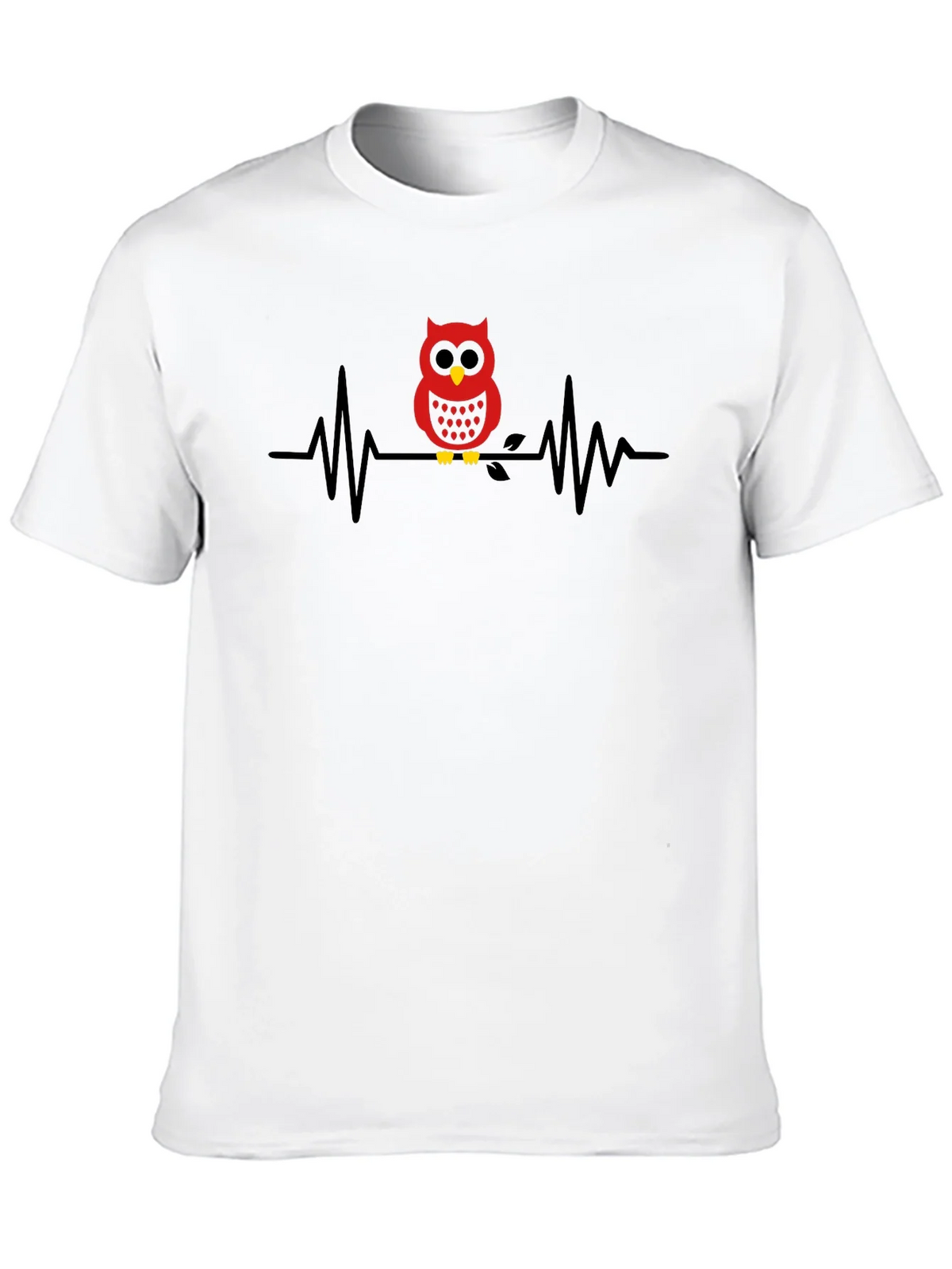 Owl Heartbeat Graphic Tee - Black product image 9