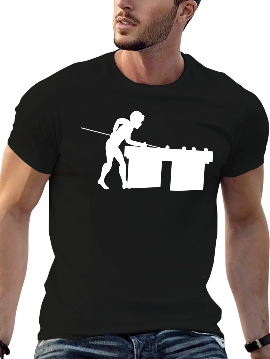 Pool Player Graphic T-Shirt - Classic Black Tee product image 6