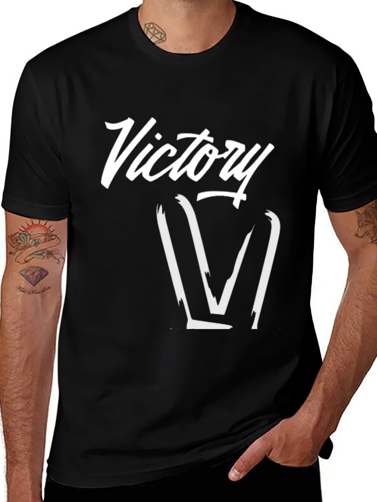 Victory Graphic Tee - Stylish Black T-Shirt product image 1