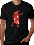 Dabbing Bacon Graphic Tee - Black T-Shirt product image 1