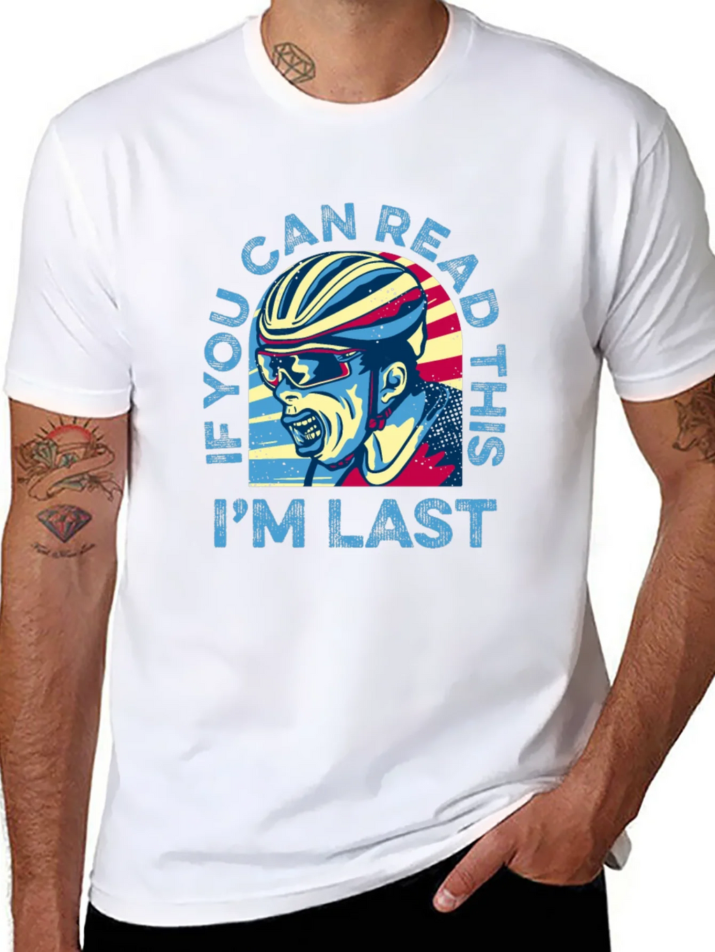 If You Can Read This Im Last Funny Cycling T-Shirt product image 7