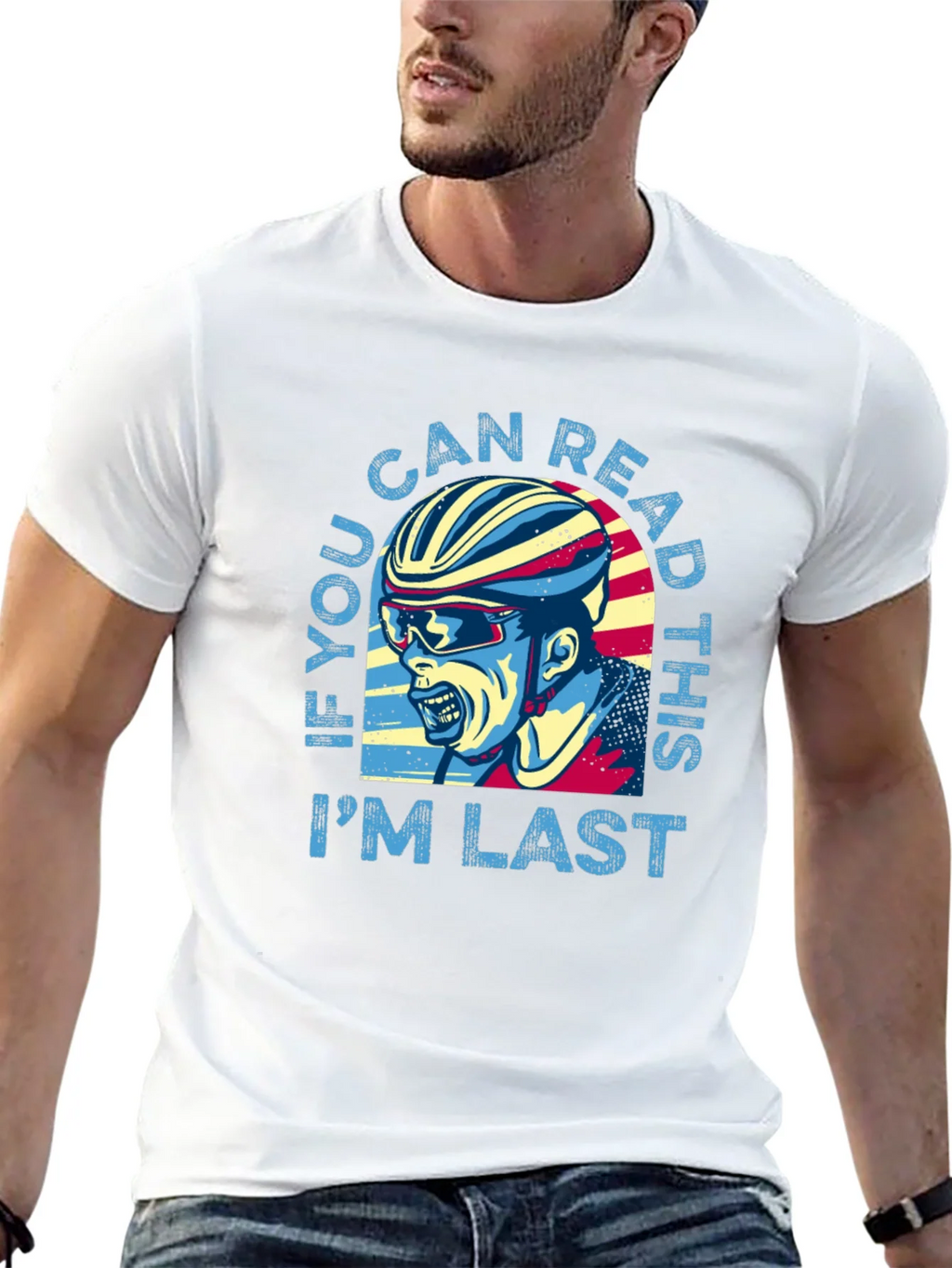If You Can Read This Im Last Funny Cycling T-Shirt product image 12