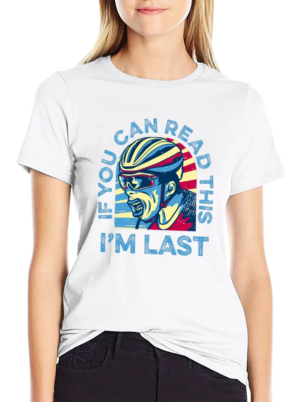 If You Can Read This Im Last Funny Cycling T-Shirt product image 8
