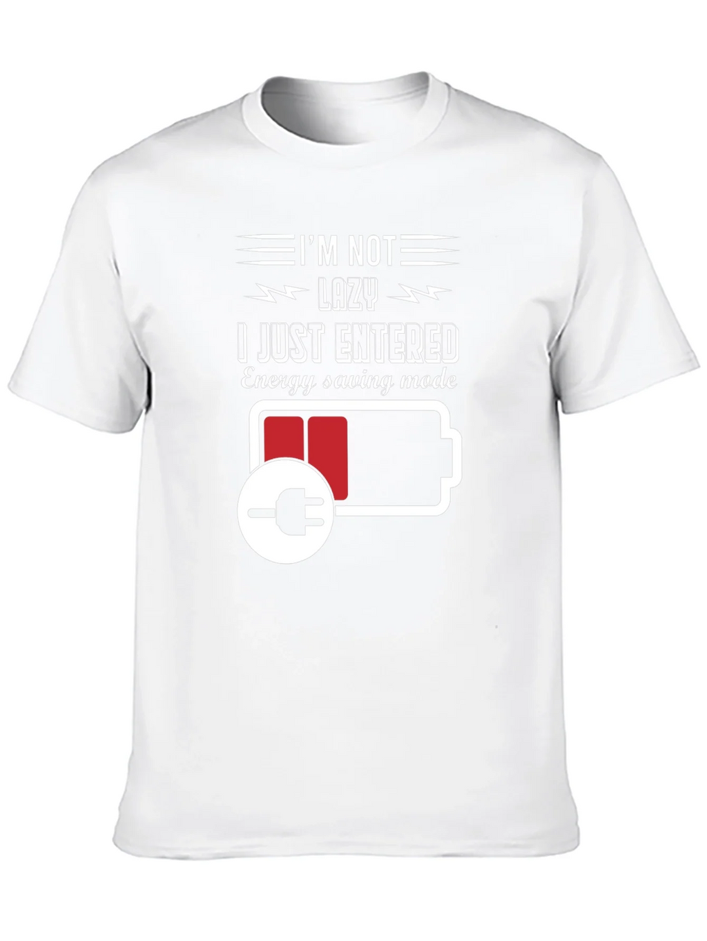 Im Not Lazy Energy Saving Mode Black T-Shirt product image 9