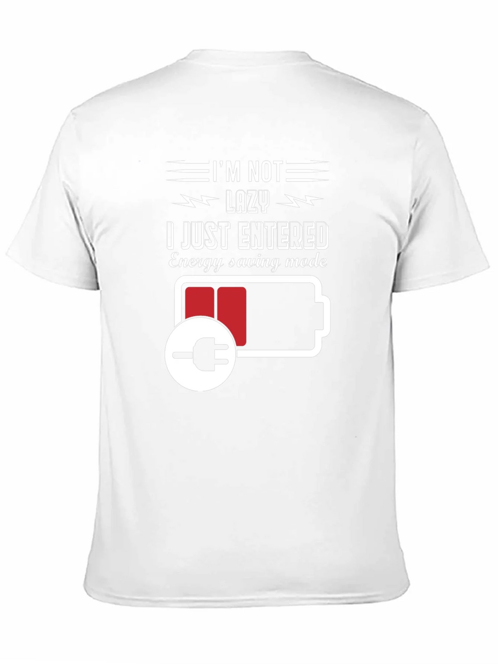 Im Not Lazy Energy Saving Mode Black T-Shirt product image 10