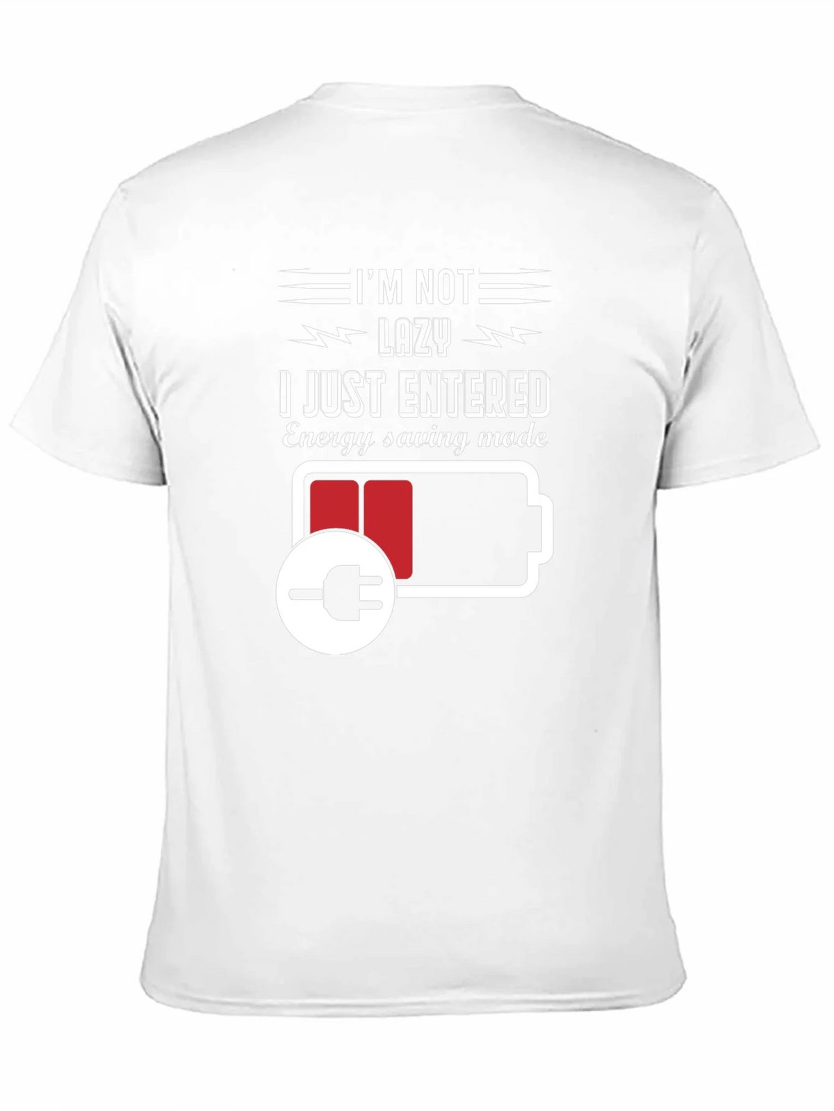 Im Not Lazy Energy Saving Mode Black T-Shirt product image 10