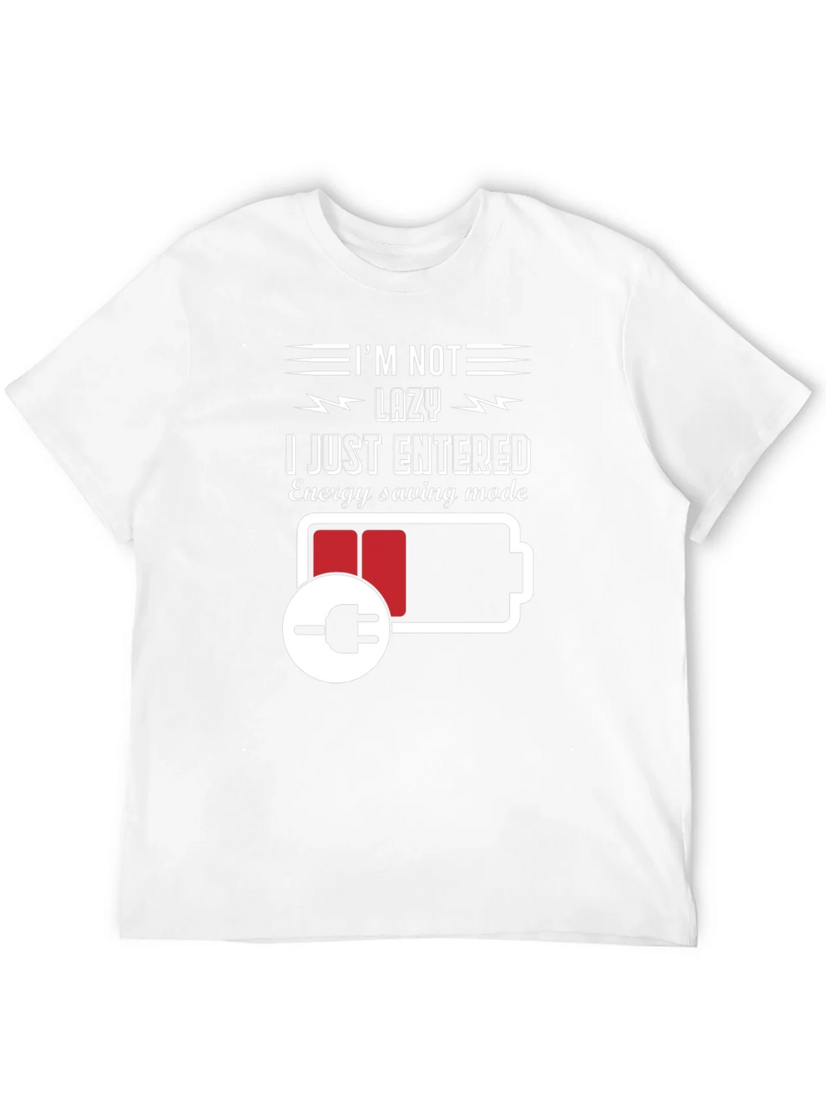 Im Not Lazy Energy Saving Mode Black T-Shirt product image 11