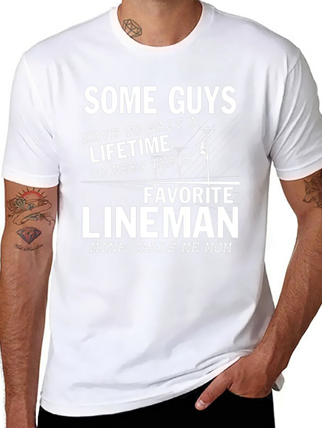 Lineman Mom T-Shirt - Gift for Linemans Mother product image 7