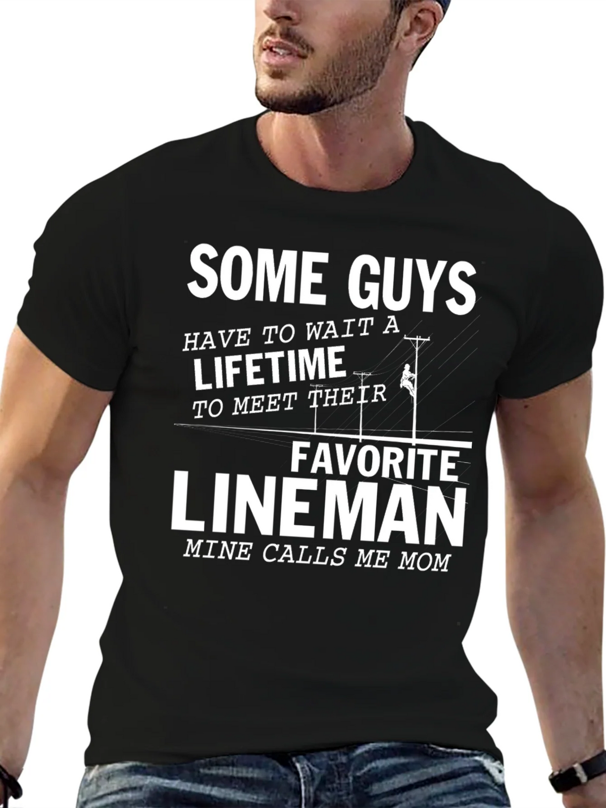 Lineman Mom T-Shirt - Gift for Linemans Mother product image 6