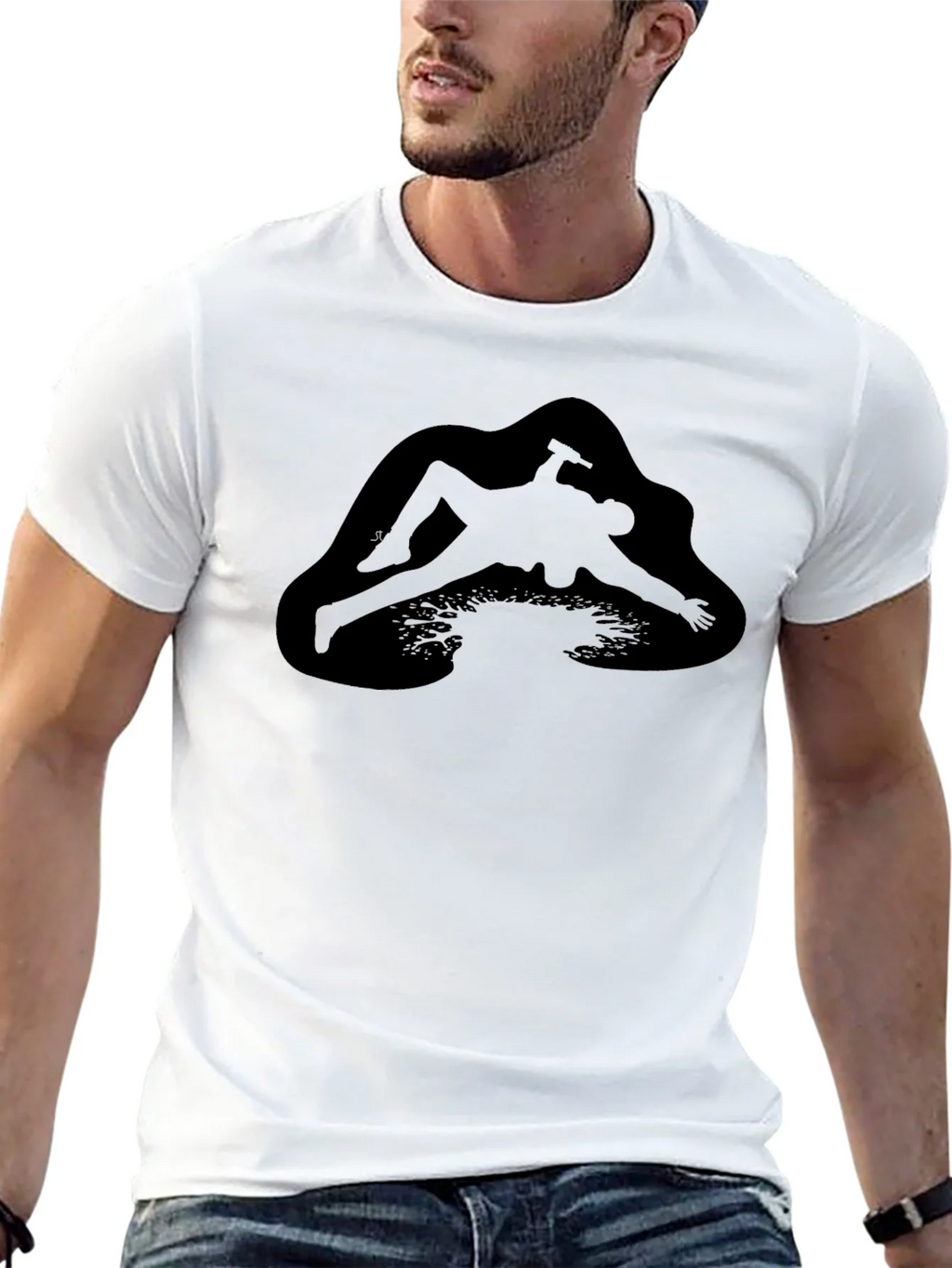 Black T-Shirt with Unique Graphic Design product image 12
