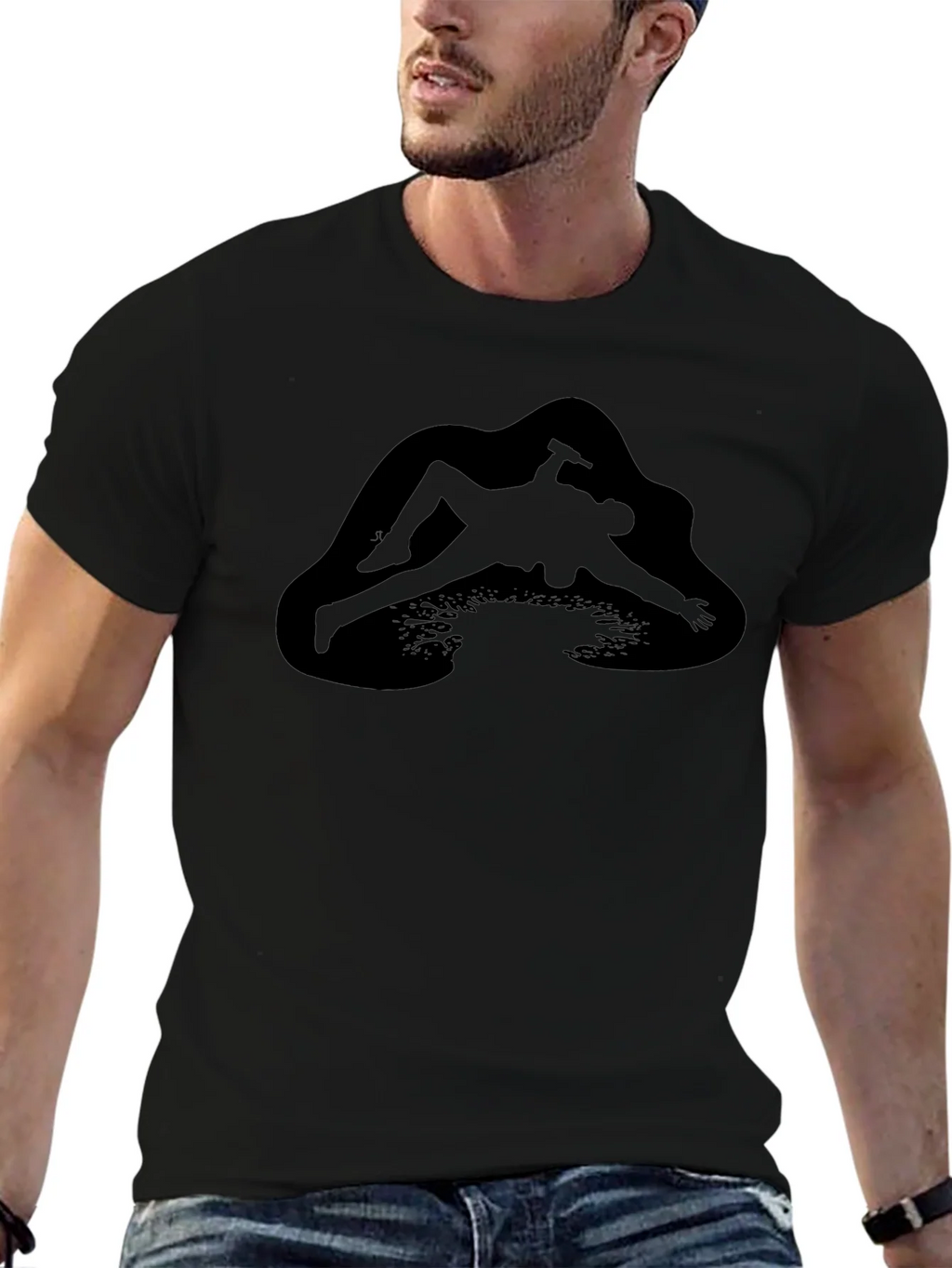 Black T-Shirt with Unique Graphic Design product image 6