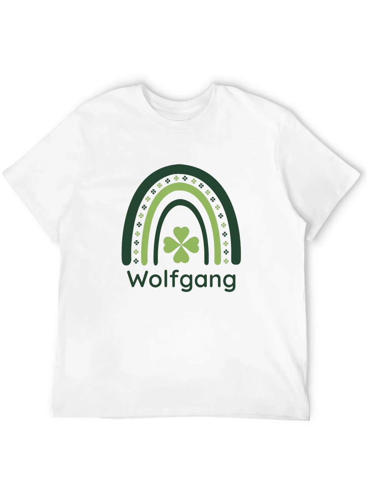 St. Patricks Day Wolfgang Rainbow Clover T-Shirt product image 11