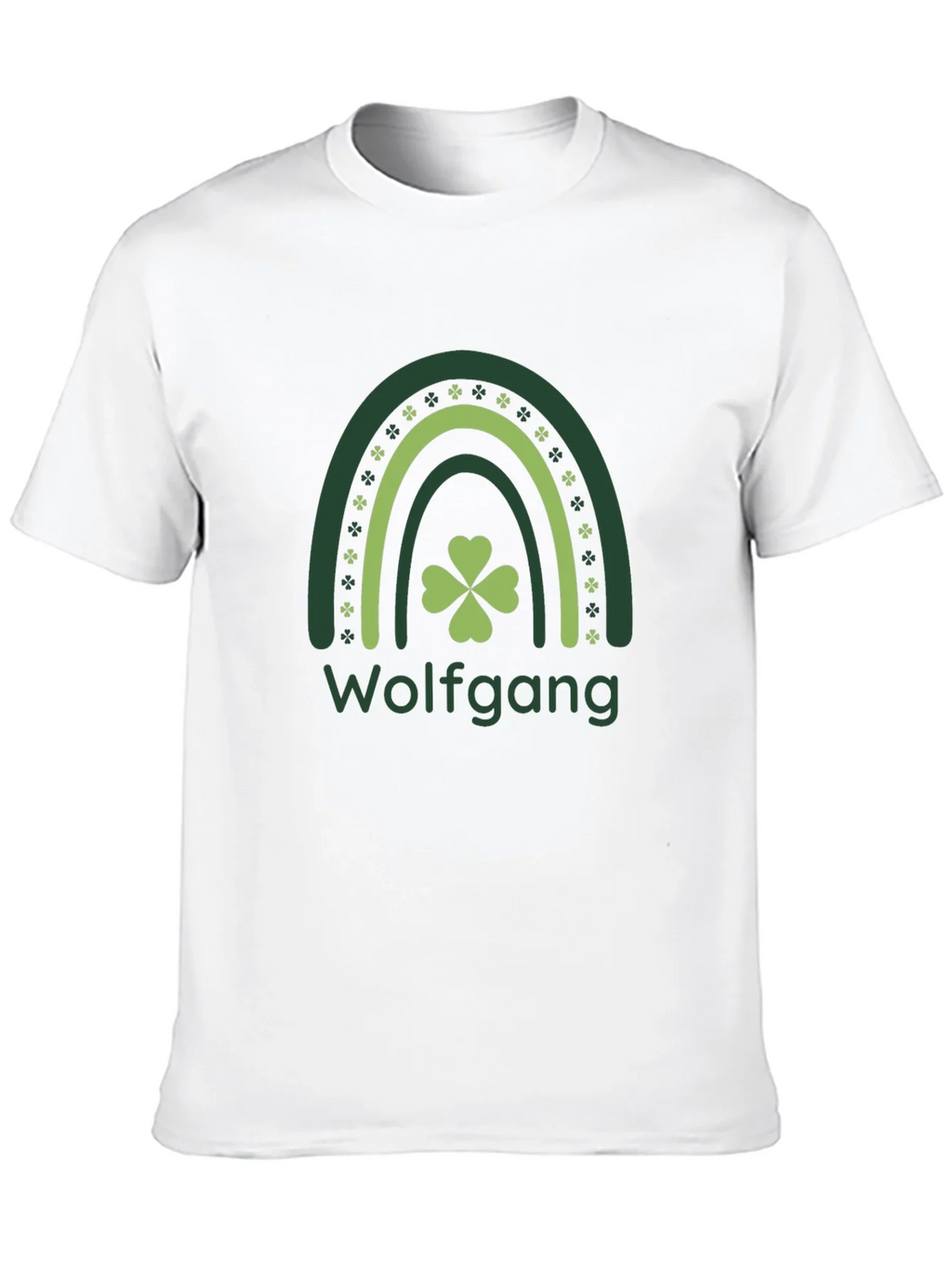 St. Patricks Day Wolfgang Rainbow Clover T-Shirt product image 9