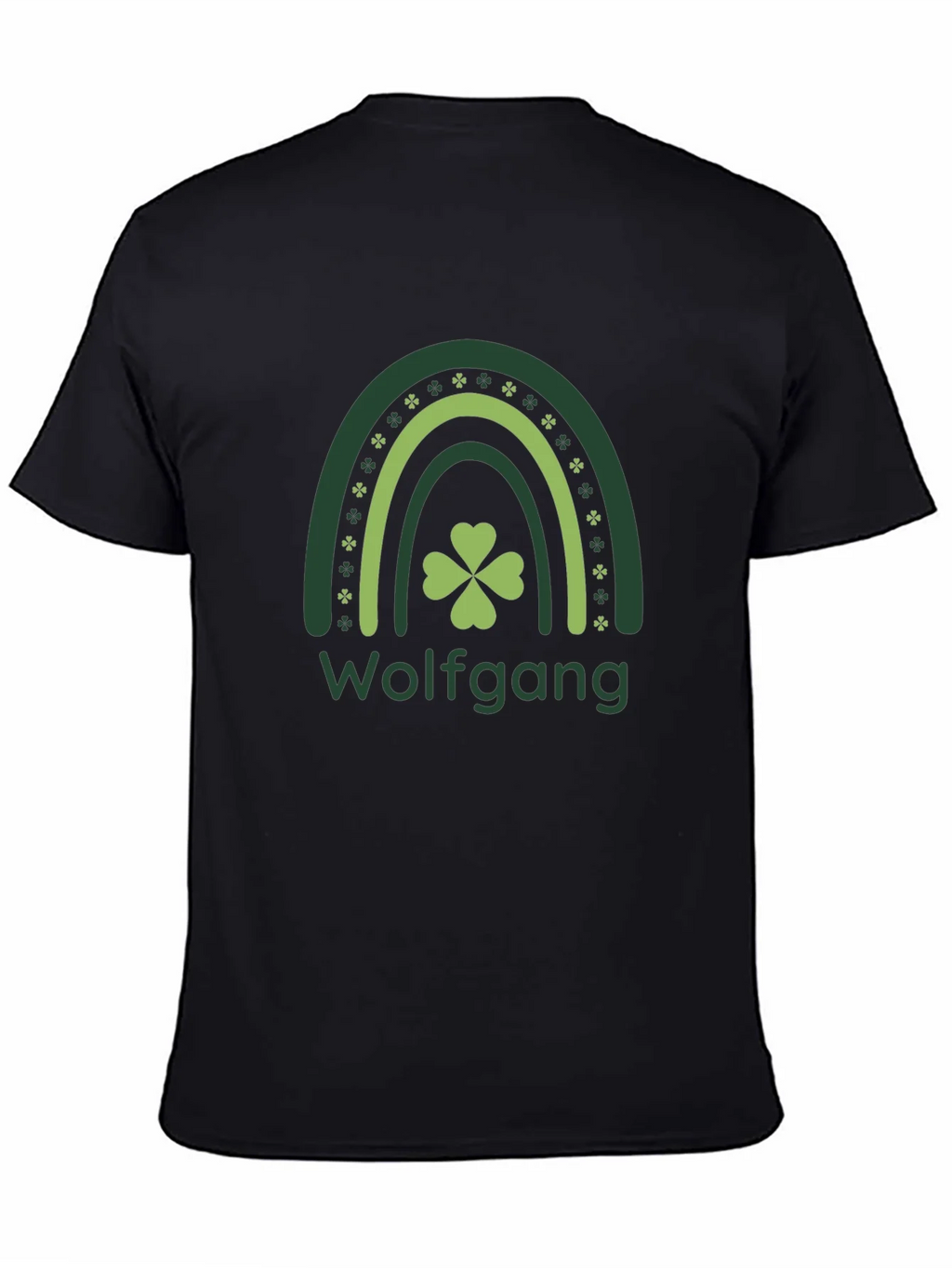St. Patricks Day Wolfgang Rainbow Clover T-Shirt product image 4