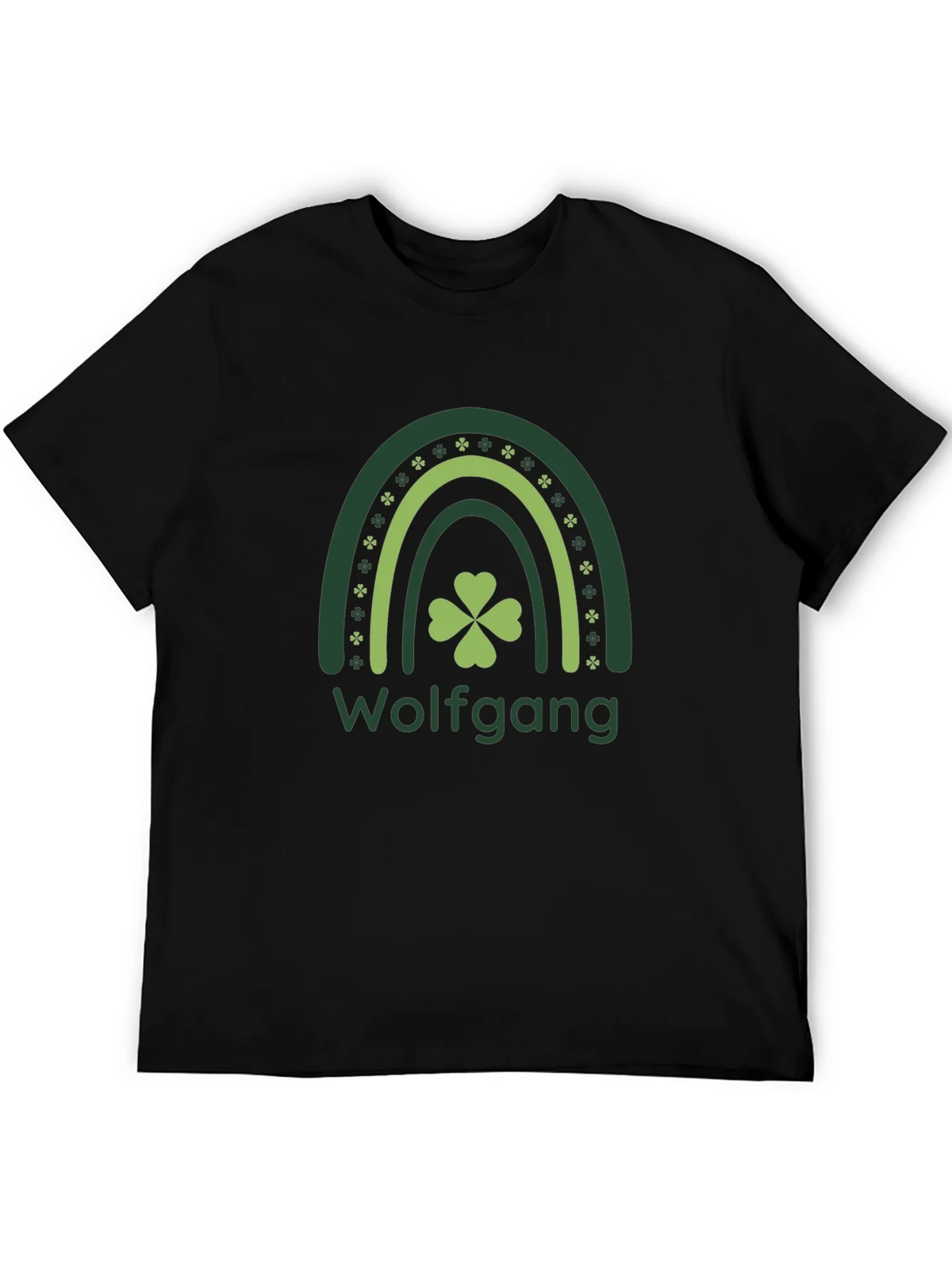 St. Patricks Day Wolfgang Rainbow Clover T-Shirt product image 5