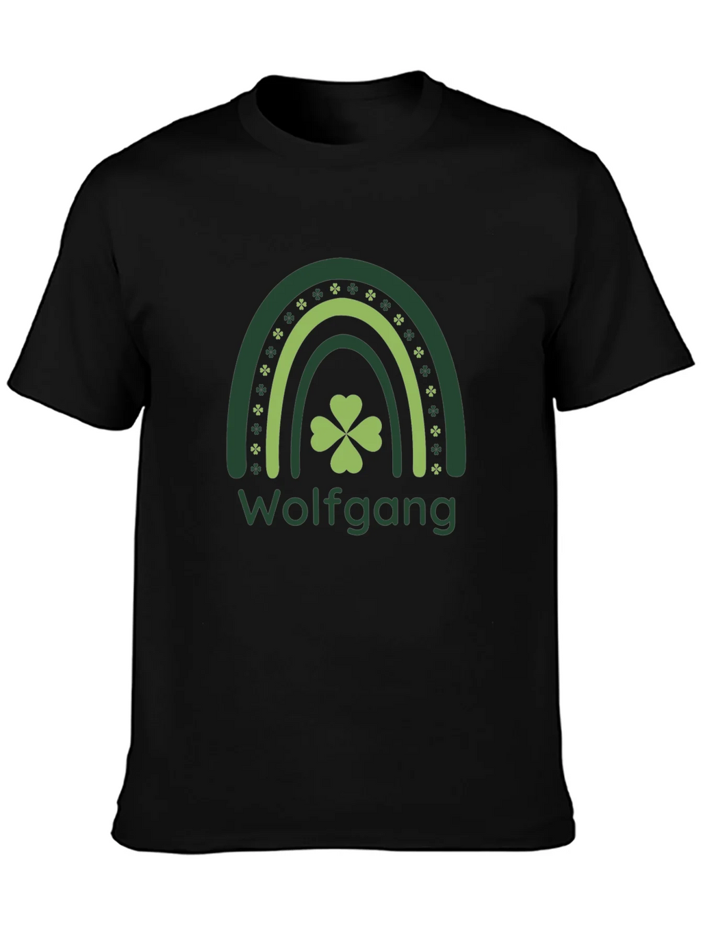 St. Patricks Day Wolfgang Rainbow Clover T-Shirt product image 3