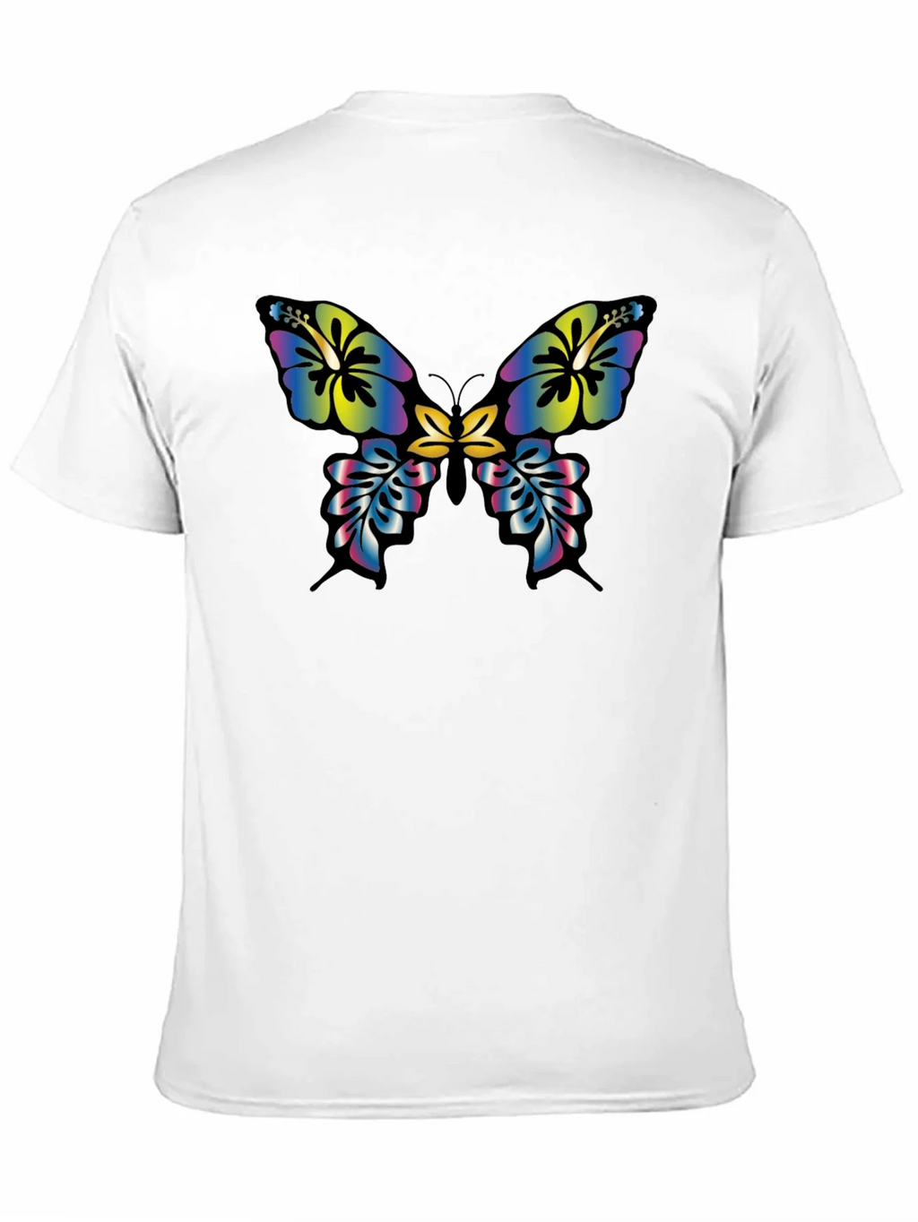 Floral Butterfly Graphic Tee - Casual Black T-Shirt product image 10