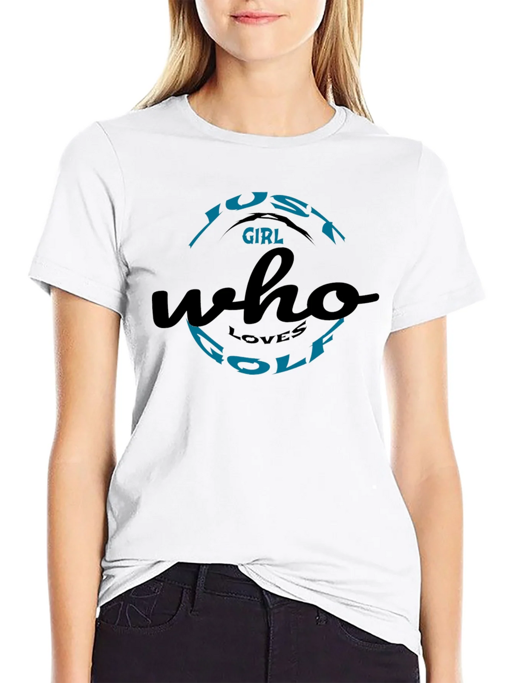 Just A Girl Who Loves Golf Black T-Shirt product image 8