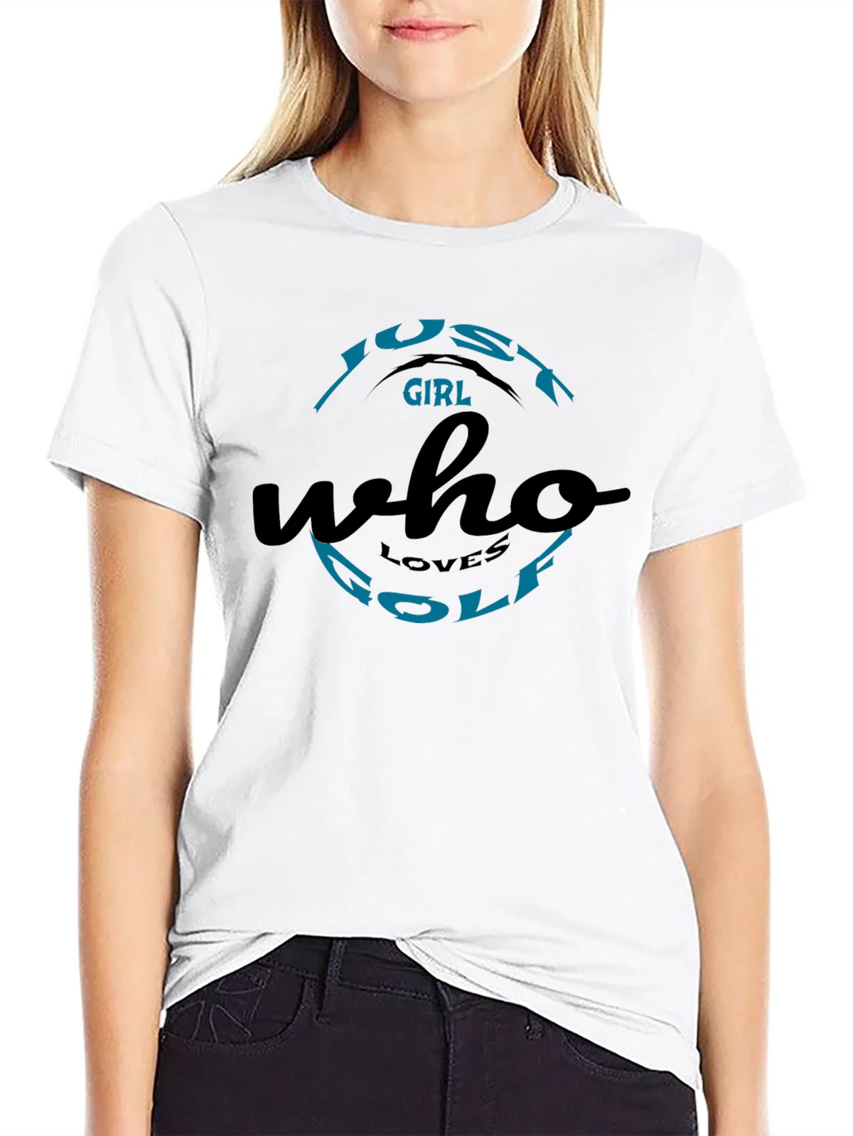 Just A Girl Who Loves Golf Black T-Shirt product image 8
