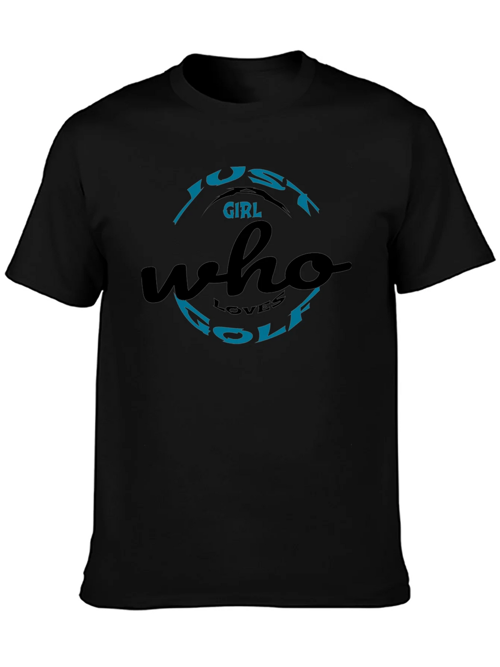 Just A Girl Who Loves Golf Black T-Shirt product image 3