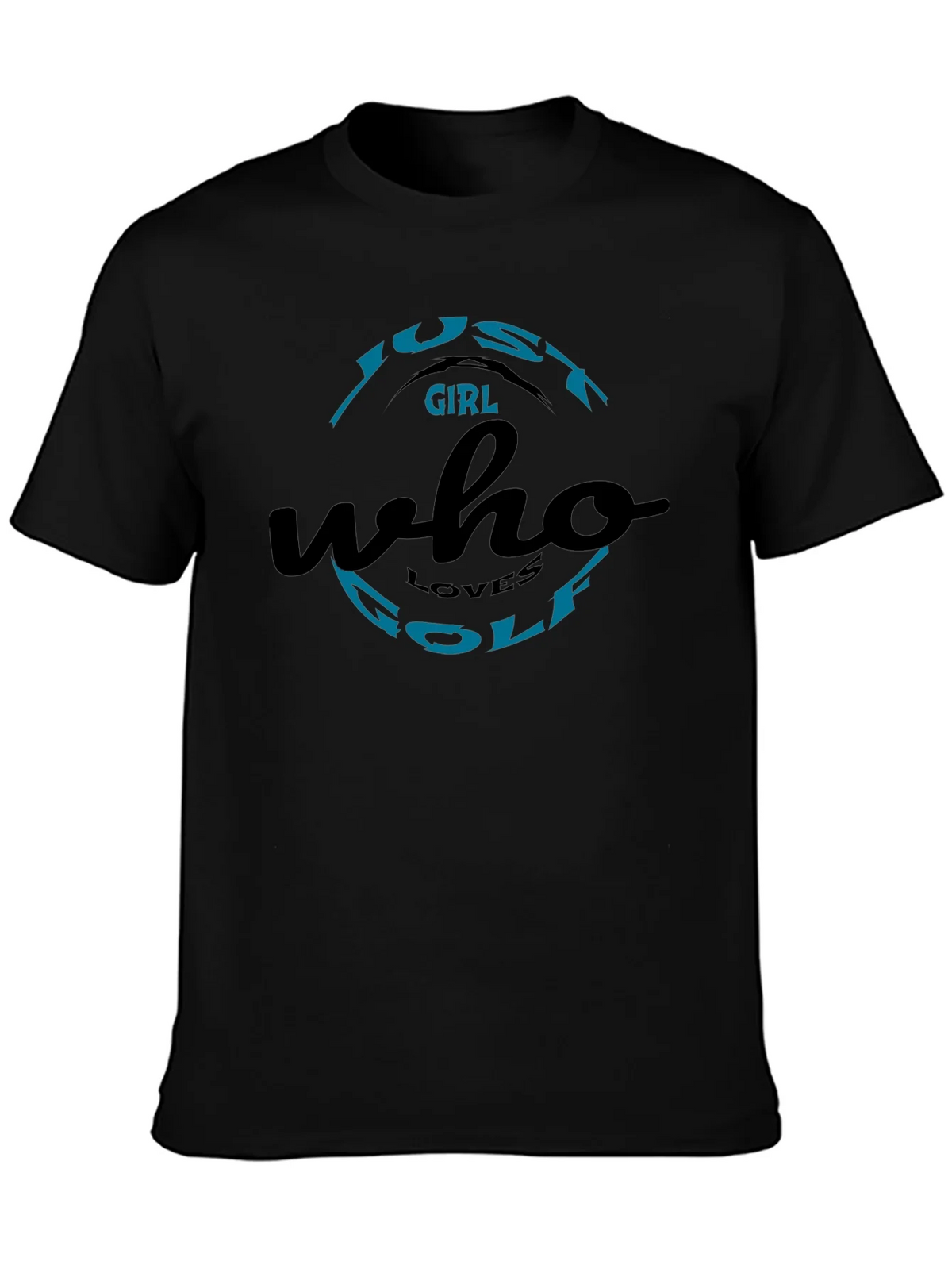 Just A Girl Who Loves Golf Black T-Shirt product image 3