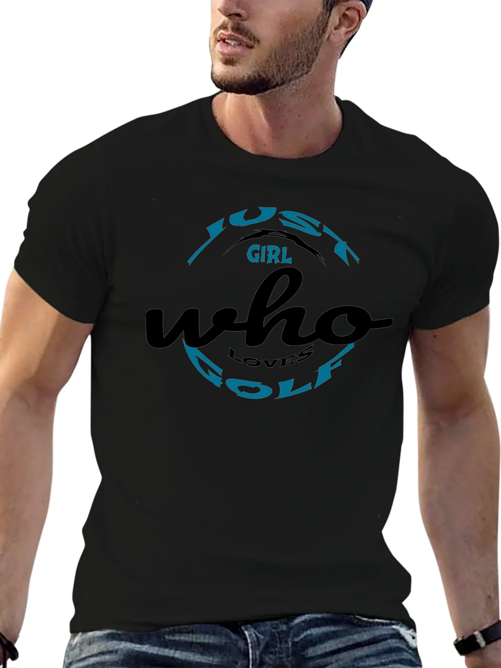 Just A Girl Who Loves Golf Black T-Shirt product image 6