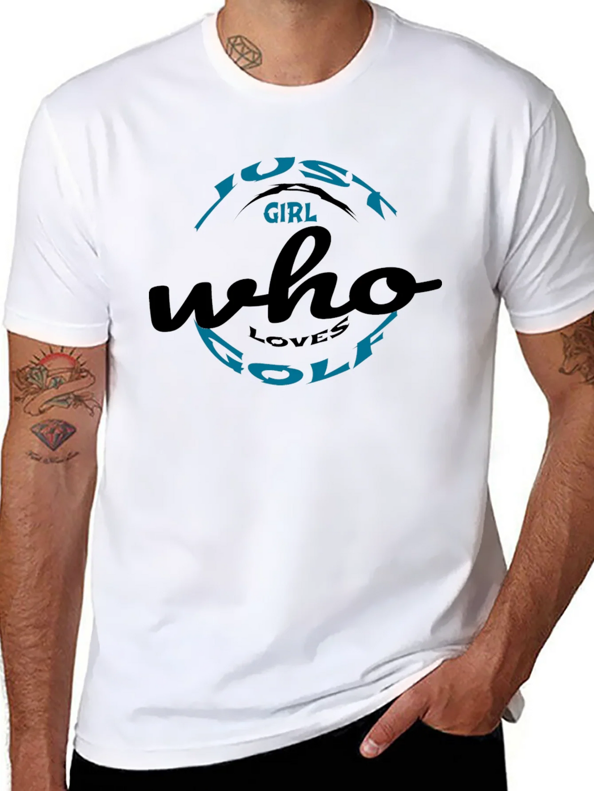 Just A Girl Who Loves Golf Black T-Shirt product image 7