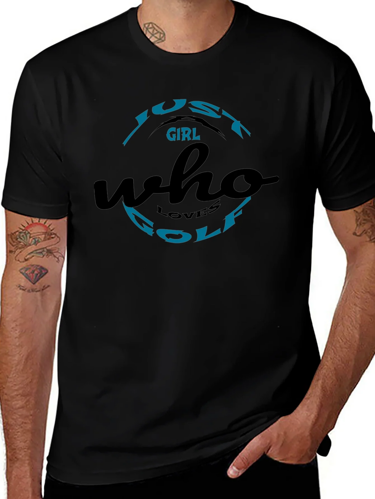 Just A Girl Who Loves Golf Black T-Shirt product image 1