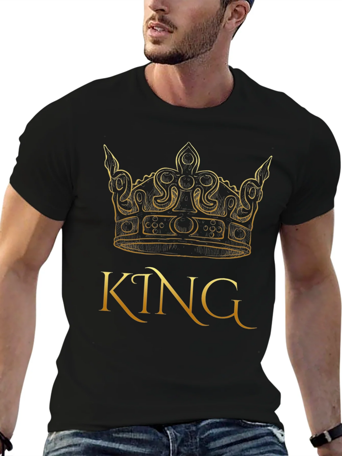 King Crown Graphic Black T-Shirt product image 6