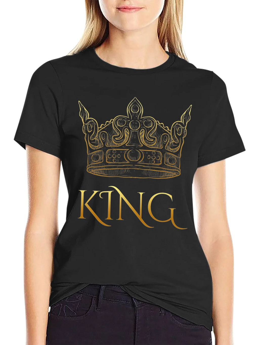 King Crown Graphic Black T-Shirt product image 2