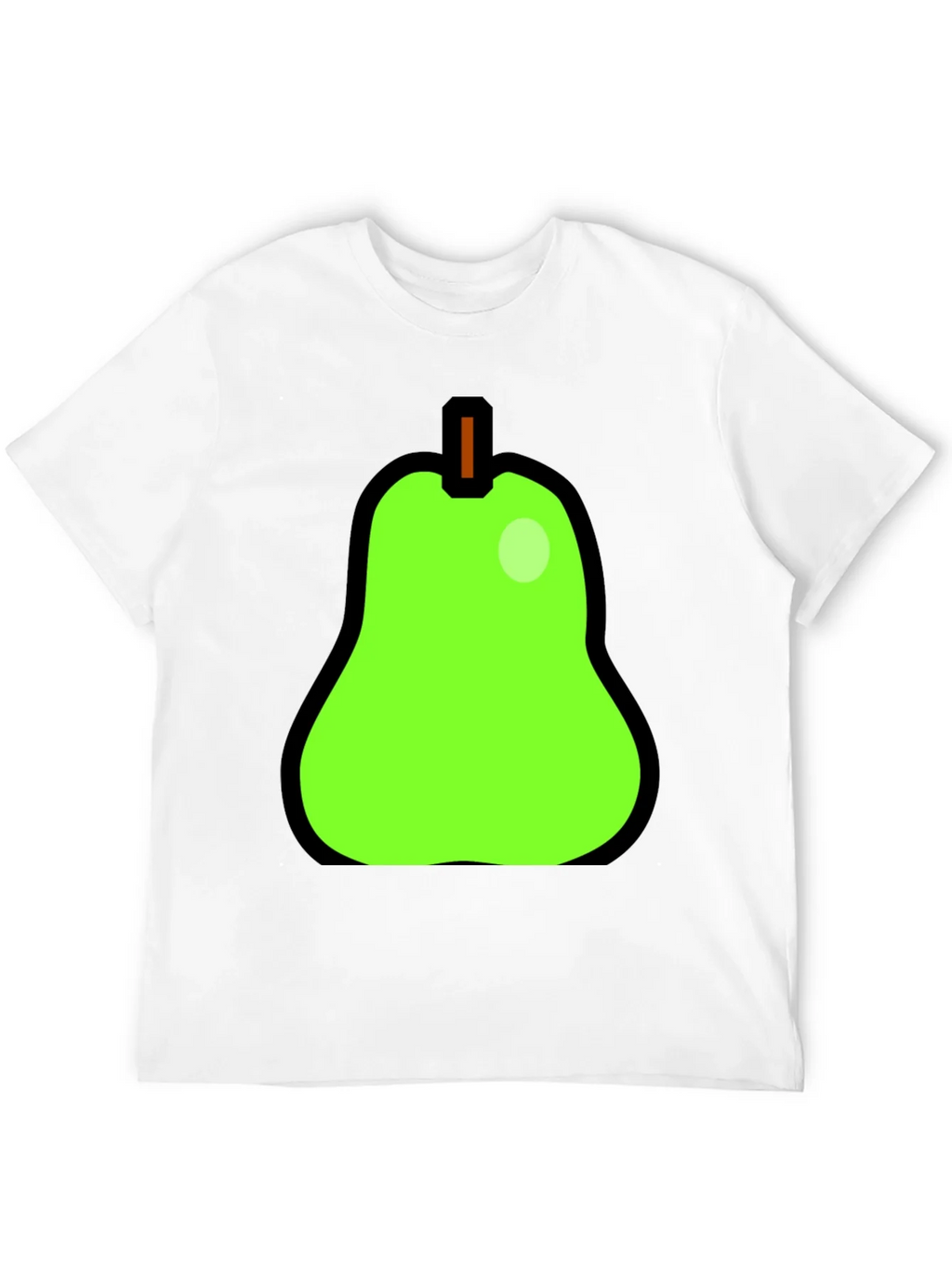 Fun Pear Graphic Print Black T-Shirt product image 11
