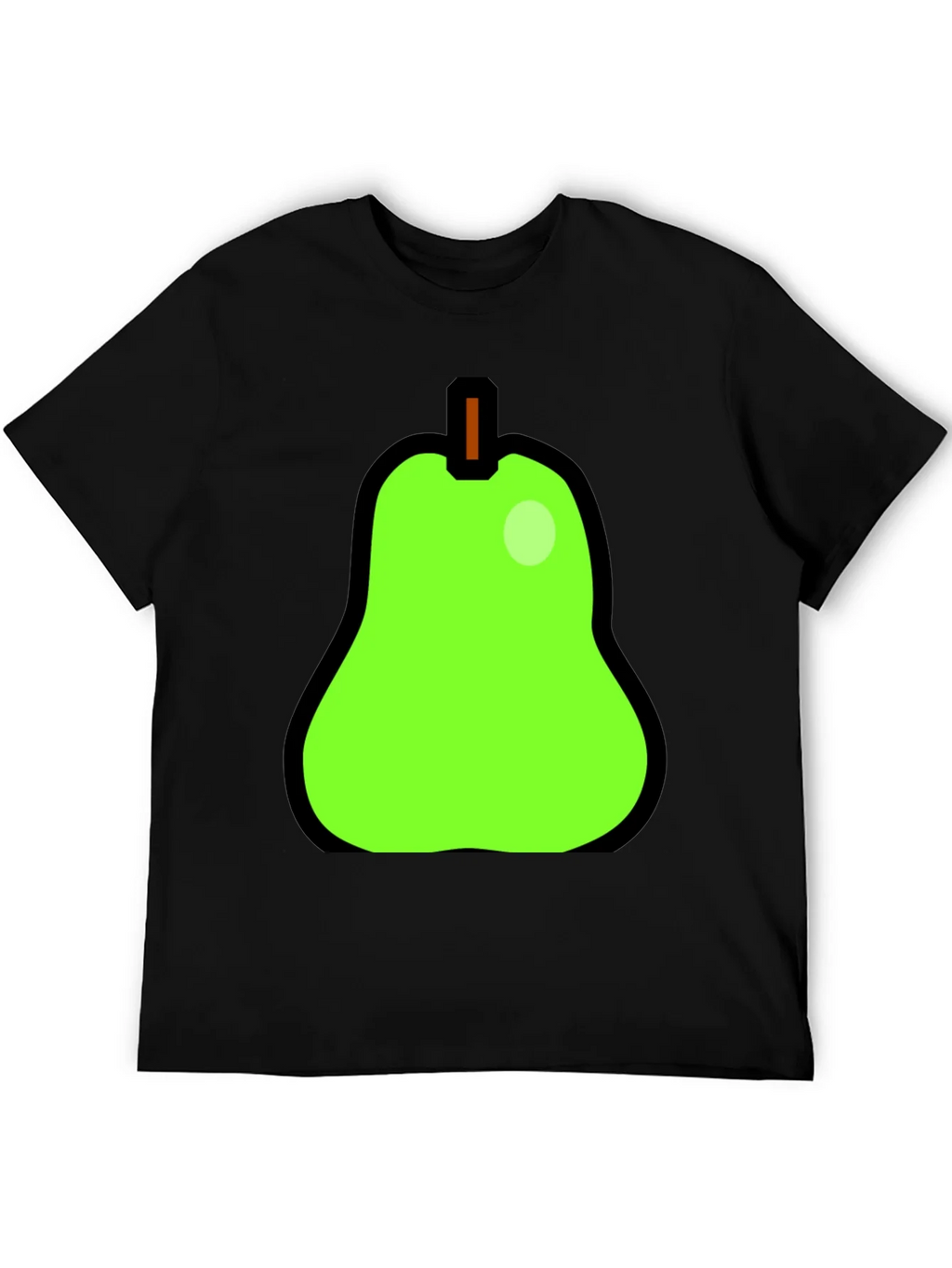 Fun Pear Graphic Print Black T-Shirt product image 5