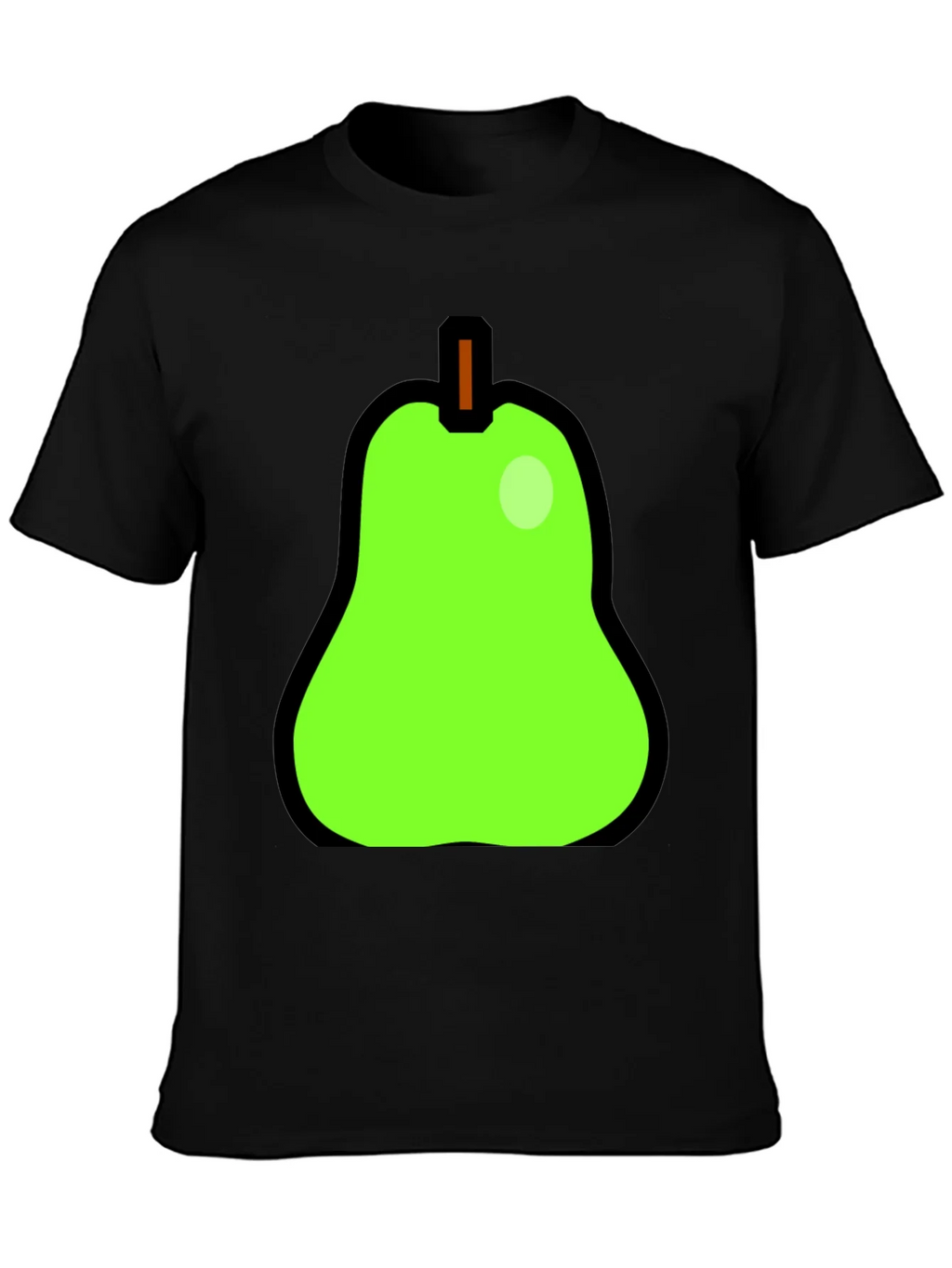 Fun Pear Graphic Print Black T-Shirt product image 3