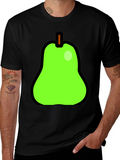 Fun Pear Graphic Print Black T-Shirt product image 1