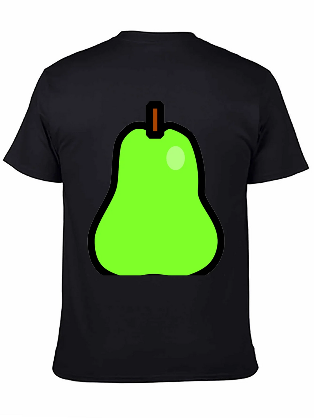 Fun Pear Graphic Print Black T-Shirt product image 4