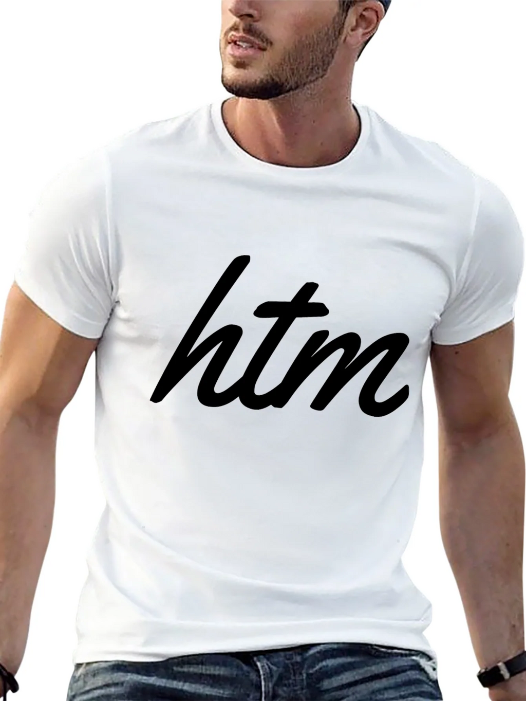 Stylish Black HTM Graphic Tee - Modern Casual Wear product image 12
