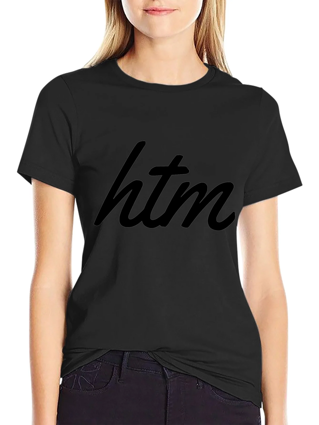 Stylish Black HTM Graphic Tee - Modern Casual Wear product image 2