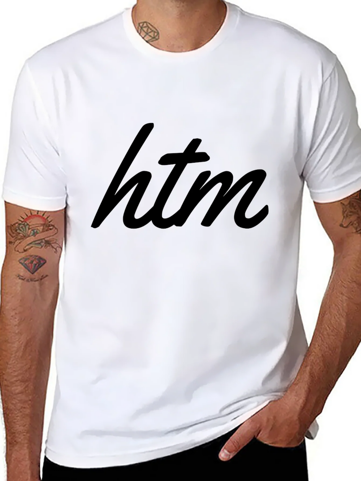 Stylish Black HTM Graphic Tee - Modern Casual Wear product image 7