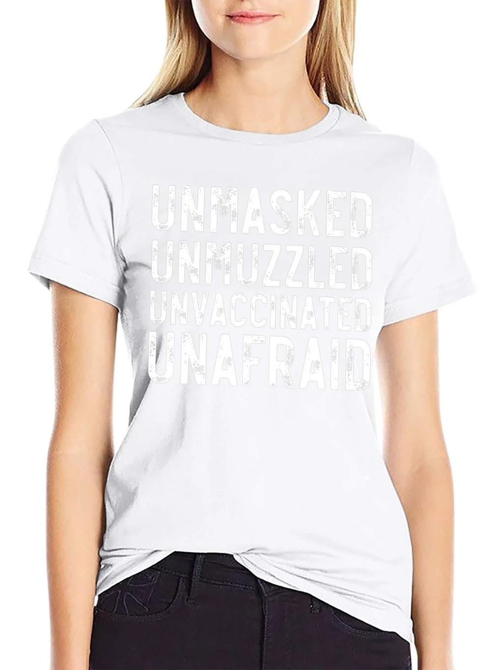 Unmasked Unmuzzled Unvaccinated Unafraid T-Shirt product image 8