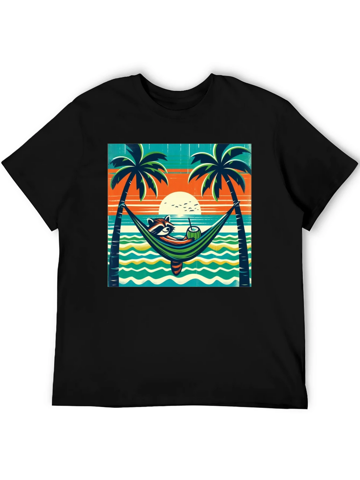 Relaxed Raccoon Beach T-Shirt product image 5