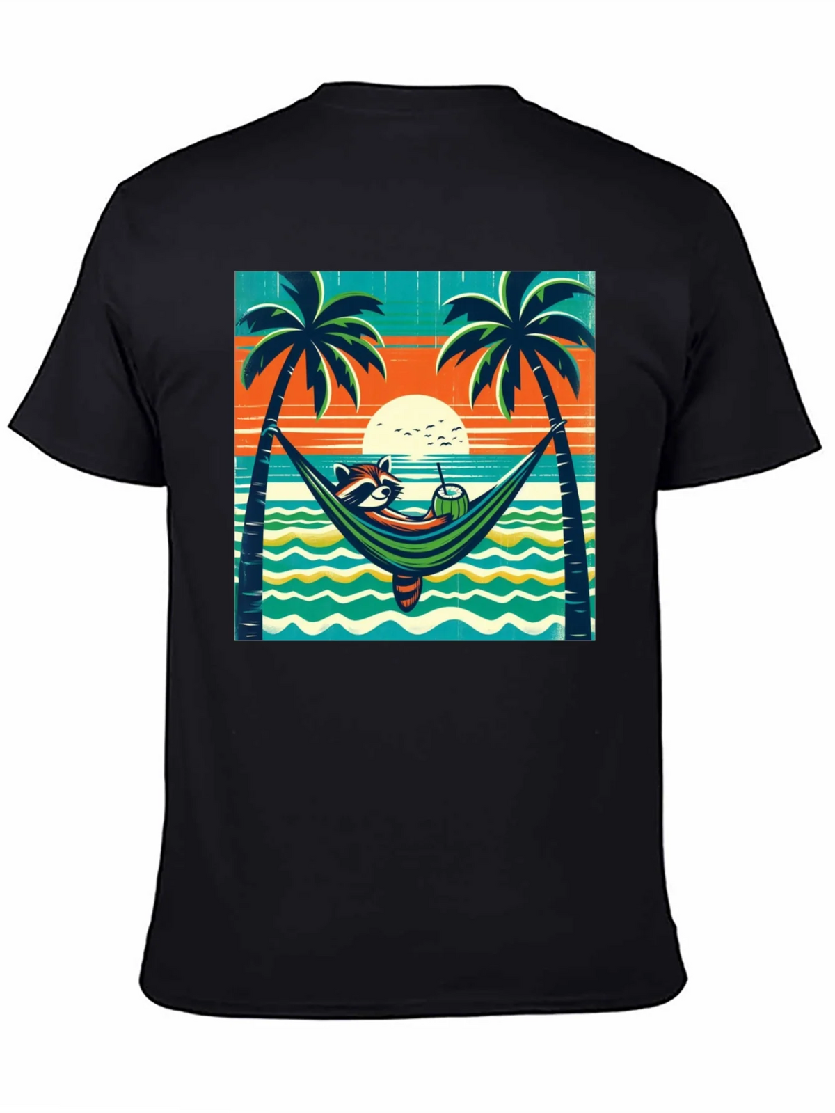 Relaxed Raccoon Beach T-Shirt product image 4
