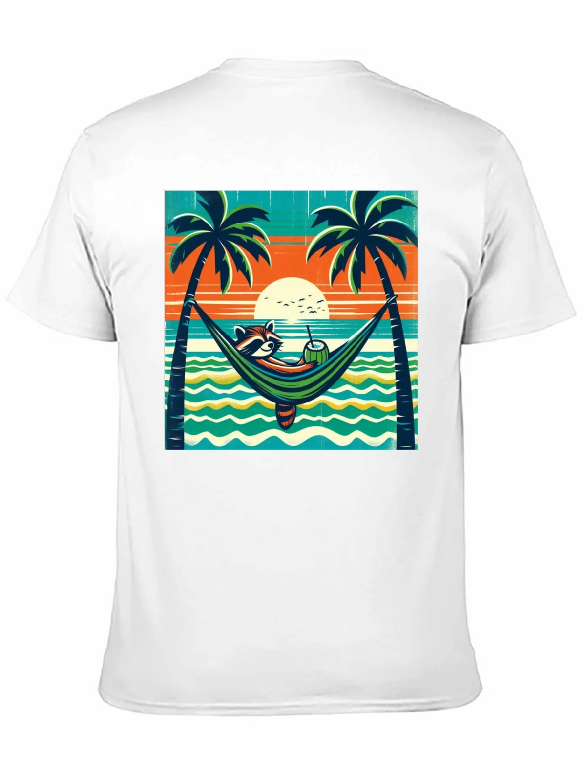 Relaxed Raccoon Beach T-Shirt product image 10