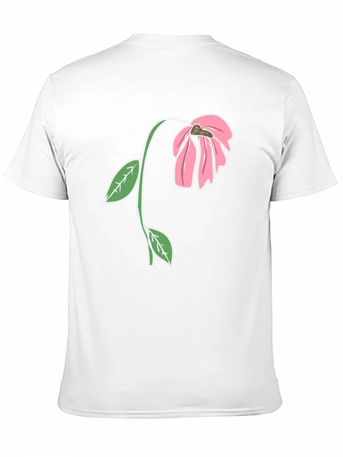 Black T-Shirt with Wilted Flower Graphic product image 10