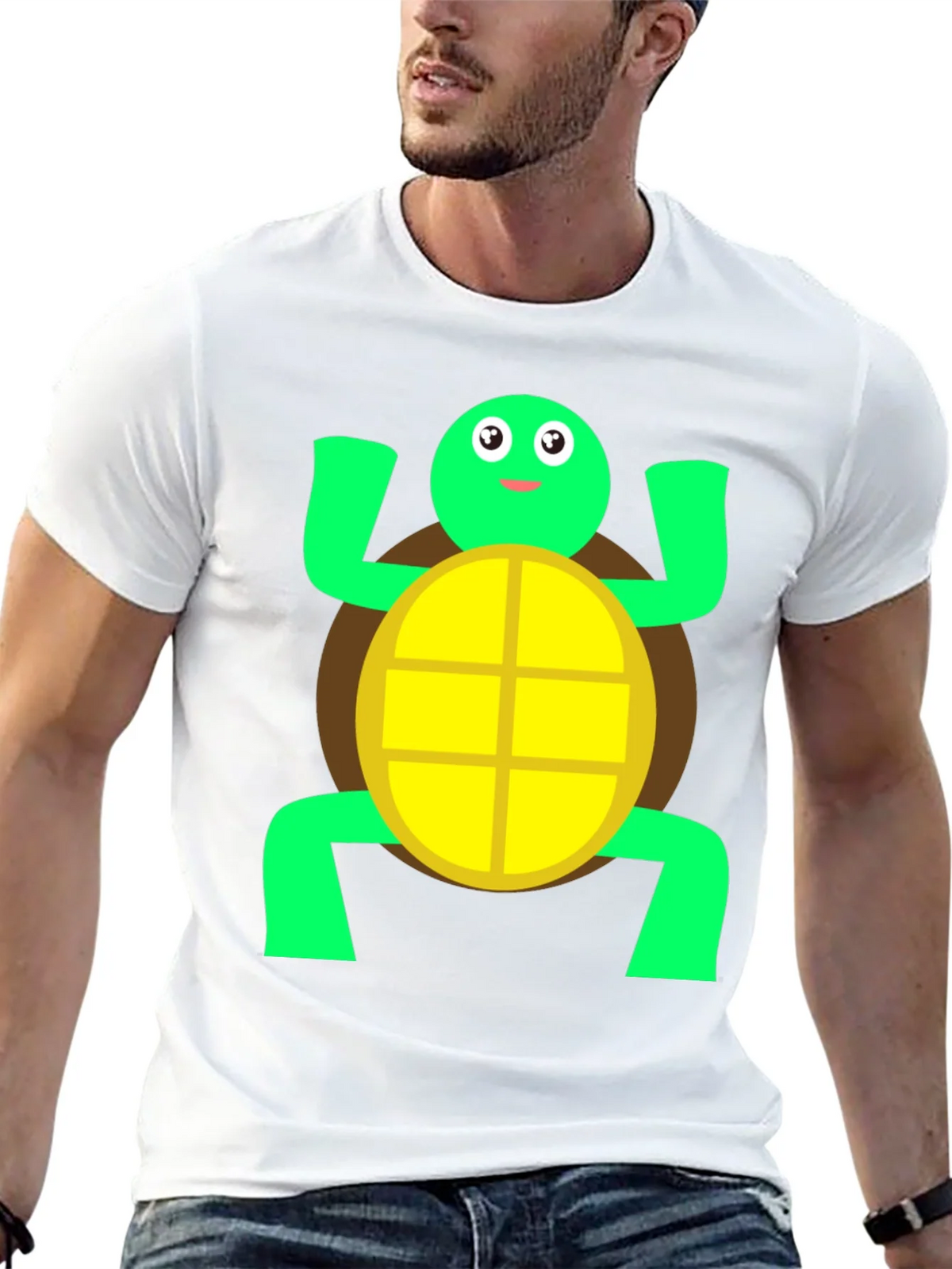 Cute Turtle Graphic Tee - Black Cotton T-Shirt product image 12